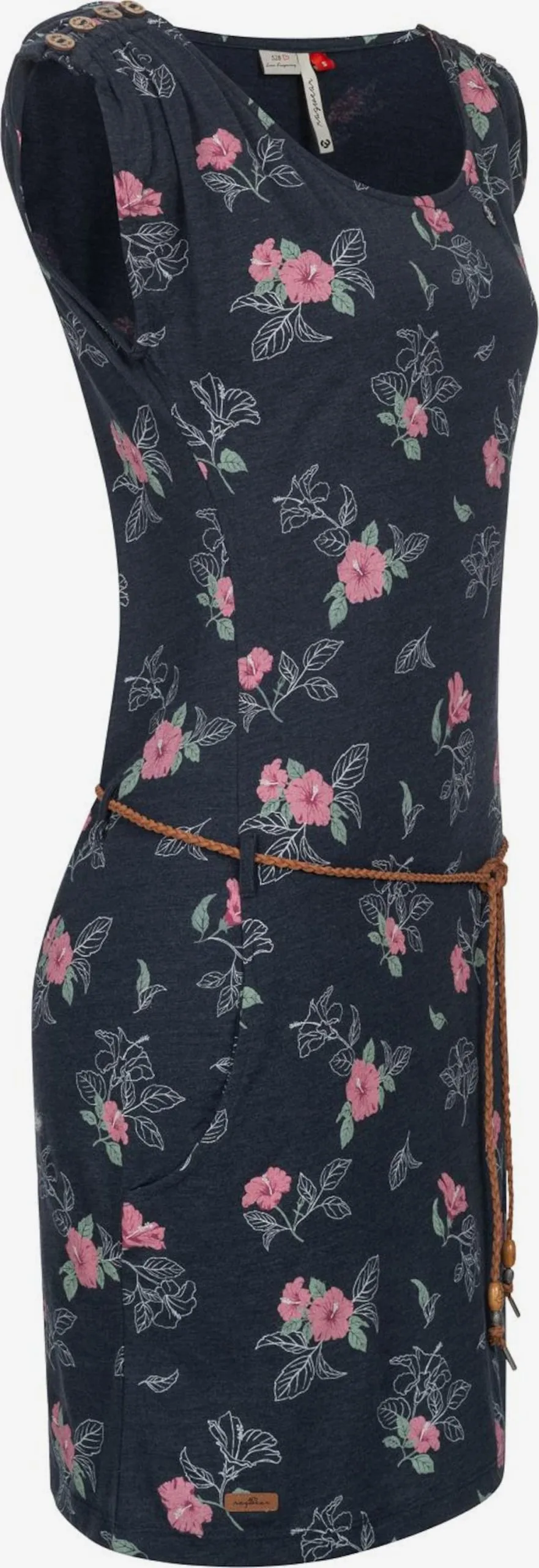 Ragwear Jerseyjurken Jurk Chego Dames Navy 2 Ragwear Jerseyjurken Jurk Chego Dames Navy - Afbeelding 2