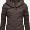 Ragwear Winterjassen Winterjas Natesa Dames Donkerbruin