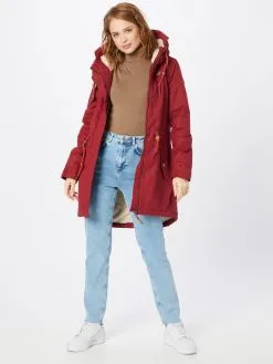 Ragwear Parkas Tussenparka ELBA Dames Rood -Goedkope Ragwear winkel 19f6329b6a404492e2377edd040e7feb