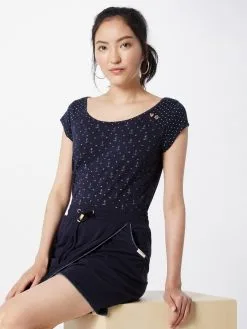 Ragwear T-shirts Shirt ROSANNE Dames Navy / Lichtblauw -Goedkope Ragwear winkel 204d683532b44bf0c5f72434b683d8a9