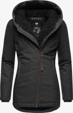 Ragwear Winterjassen Winterjas Gordon Dames Zwart