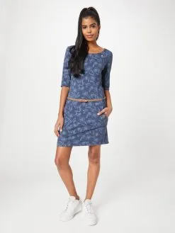 Ragwear Jerseyjurken Jurk TANYA Dames Navy / Smoky Blue -Goedkope Ragwear winkel 30d5b7d7b112f4b7549b274a912d127f