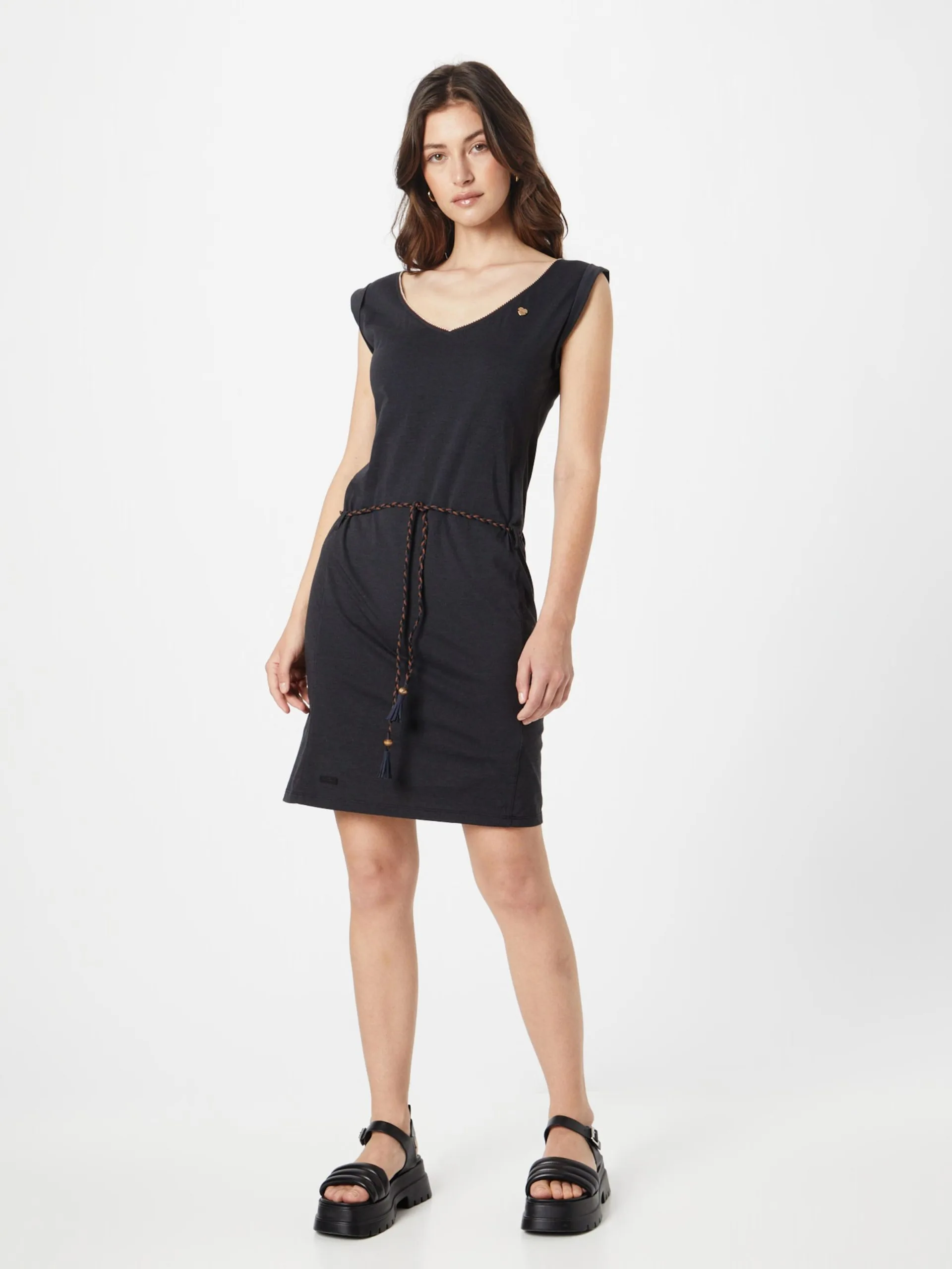 Ragwear Jerseyjurken Jurk SLAVKA Dames Zwart 3 Ragwear Jerseyjurken Jurk SLAVKA Dames Zwart - Afbeelding 3