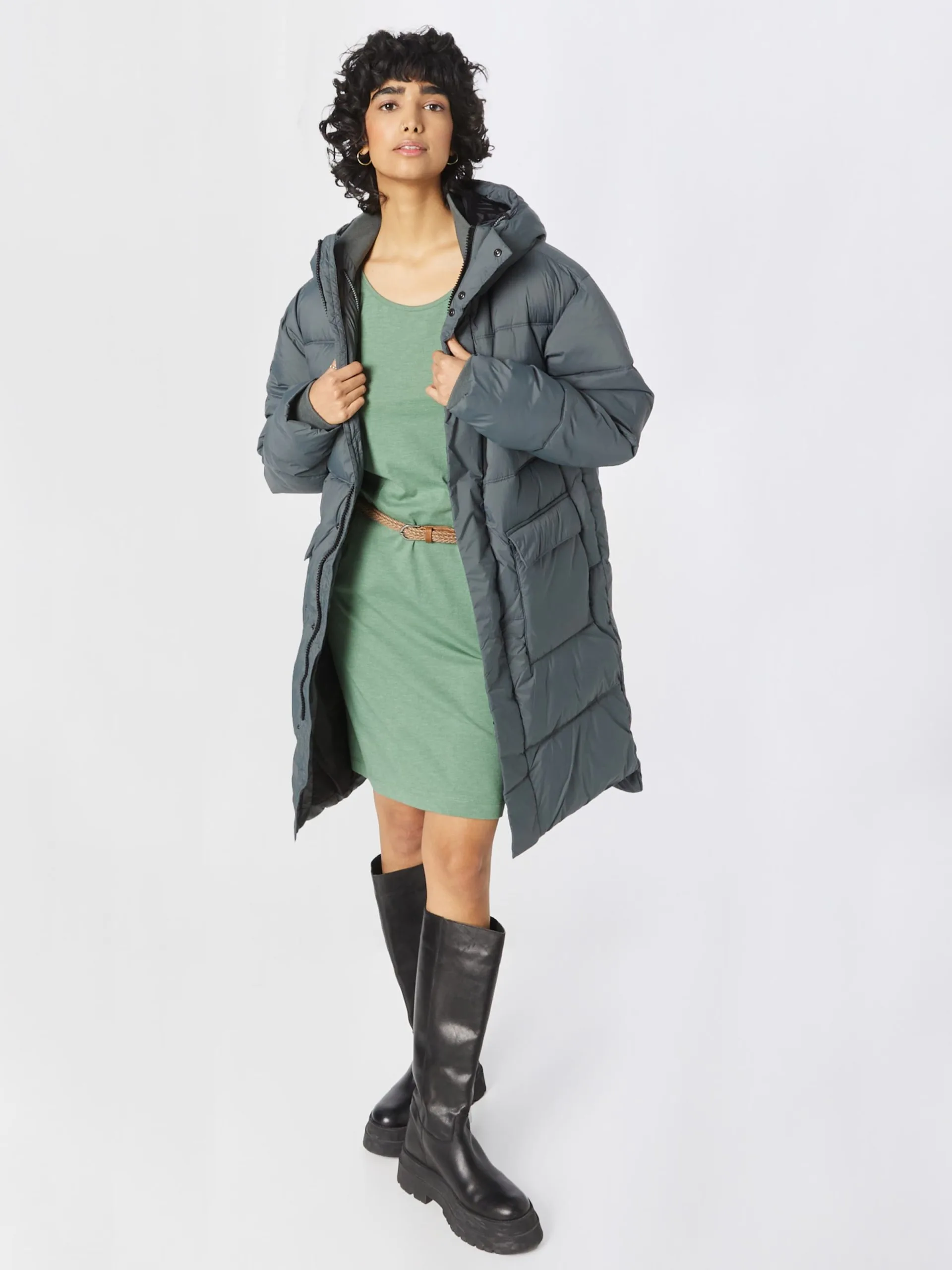 Ragwear Jerseyjurken Jurk MONTANA Dames Groen 5 Ragwear Jerseyjurken Jurk MONTANA Dames Groen - Afbeelding 5