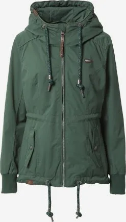 Ragwear Parkas Tussenparka DANKA Dames Donkergroen