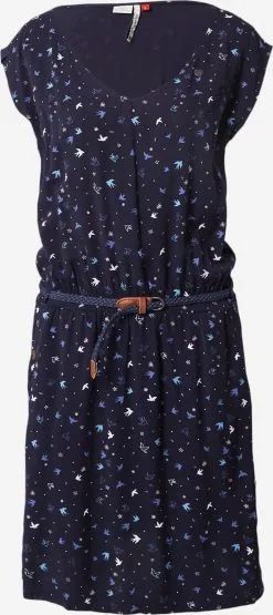 Ragwear Mini Jurken Jurk Dames Navy / Lichtblauw