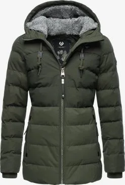 Ragwear Winterjassen Winterjas Quantic Dames Olijfgroen