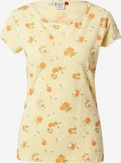 Ragwear T-shirts Shirt Dames Lichtgeel