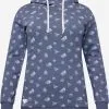 Hoodies Sweatshirt GRIPY Dames Lichtblauw / Blauw Gemêleerd