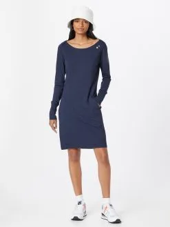 Ragwear Jerseyjurken Jurk RIVER Dames Nachtblauw / Hemelsblauw -Goedkope Ragwear winkel 5980dca738143ca5e5bd1f6950453997