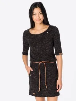 Ragwear Jerseyjurken Jurk TANYA Dames Zwart Gemêleerd -Goedkope Ragwear winkel 5a81462cf57e890b766e6caf31aa194d