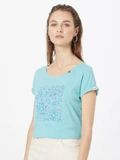 Ragwear T-shirts Shirt Dames Blauw / Aqua -Goedkope Ragwear winkel 5c430dedf9b09ccb6d23a0ddba42a0a3