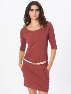 Ragwear Jerseyjurken Jurk TANYA Dames Roestrood -Goedkope Ragwear winkel 62a44316e39677b3dd0c5a46bd9baaae