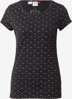 Ragwear T-shirts Shirt Dames Zwart