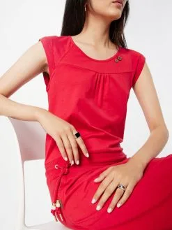 Ragwear Jerseyjurken Jurk Dames Bloedrood -Goedkope Ragwear winkel 6c2465fa292b5375435e8c41589b0850