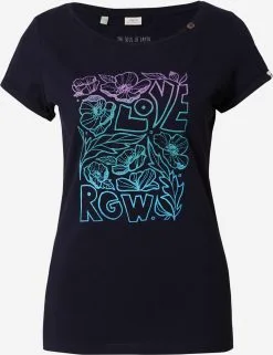 Ragwear T-shirts Shirt FLORAH Dames Navy / Azuur / Aqua