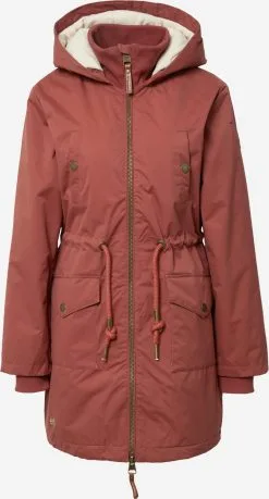 Voorkant 36 Ragwear Parkas Tussenparka CRESCEND Dames Watermeloen Rood