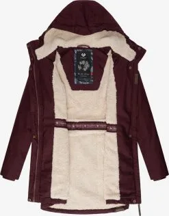 Ragwear Parkas Winterparka Elsie Dames Wijnrood -Goedkope Ragwear winkel 7a4c3632c43240775a999ba68fb7b7a3