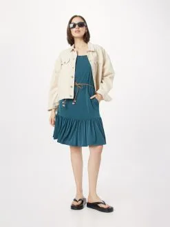 Ragwear Zomerjurken Zomerjurk THIME Dames Petrol -Goedkope Ragwear winkel 7e04687a00688123b95d8d0e6ed88d92