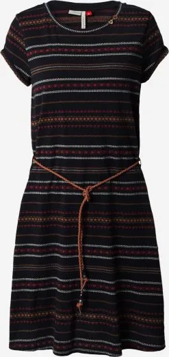 Ragwear Jerseyjurken Jurk VERBY Dames Zwart