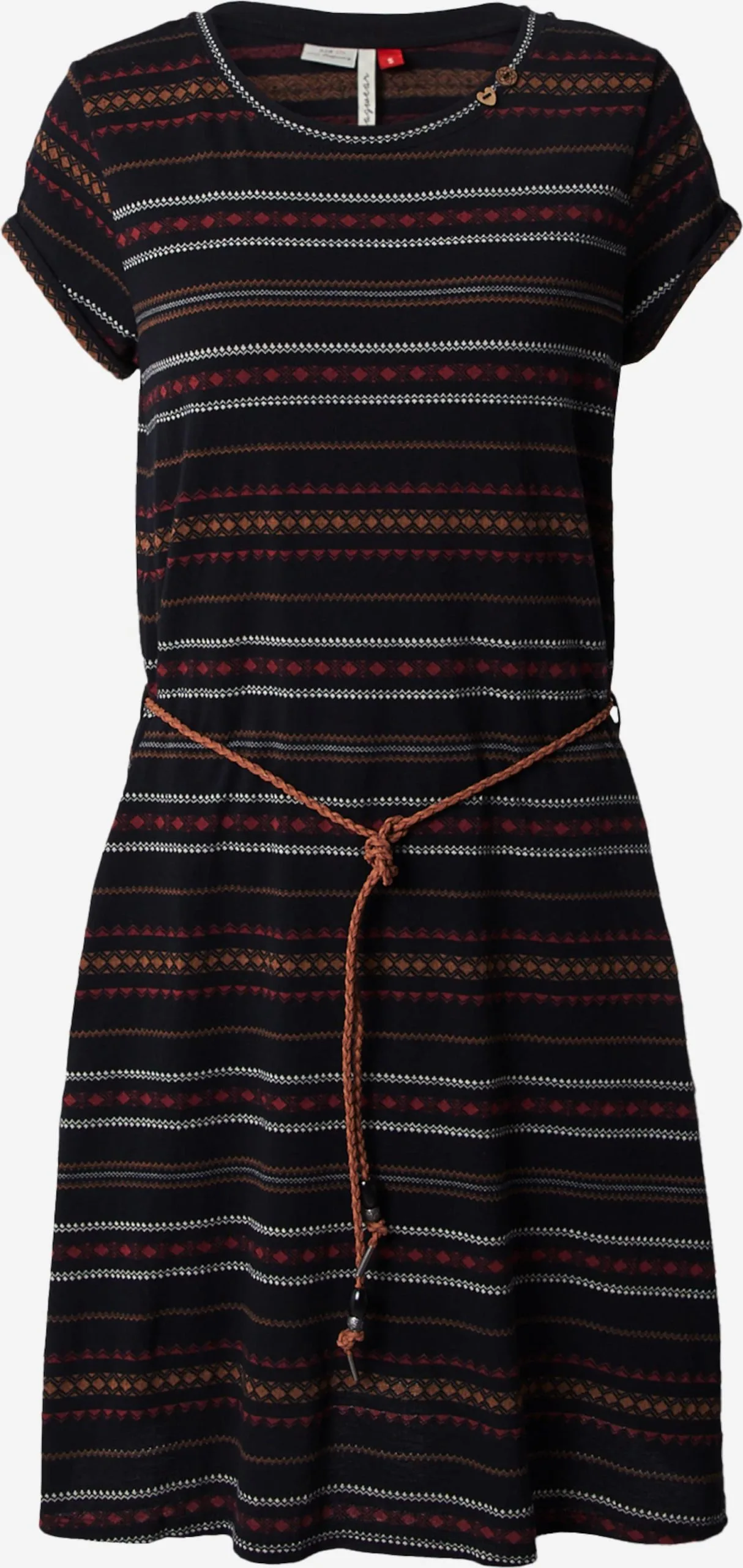 Ragwear Jerseyjurken Jurk VERBY Dames Zwart 1 Ragwear Jerseyjurken Jurk VERBY Dames Zwart