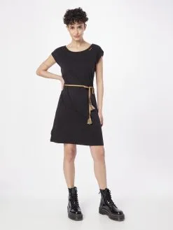 Ragwear Mini Jurken Jurk MANNDY Dames Zwart -Goedkope Ragwear winkel 843b6a7aed1f7e37cce12cd60c01b581