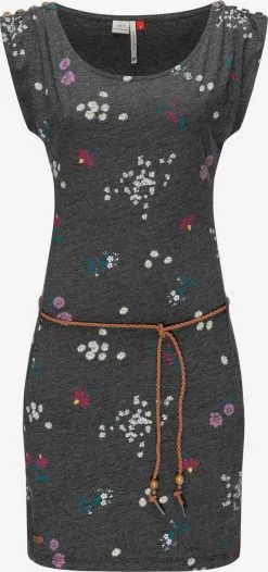 Ragwear Jerseyjurken Jurk Chego Dames Donkergrijs