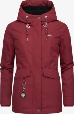 Ragwear Outdoor Jassen Functionele Jas Jazmin Remake II Dames Wijnrood
