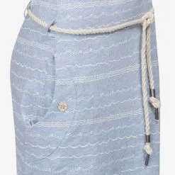 Ragwear Jerseyjurken Jurk Tag Waves Dames Lichtblauw -Goedkope Ragwear winkel 932a1a40518fa36f4dd020c9088d2182