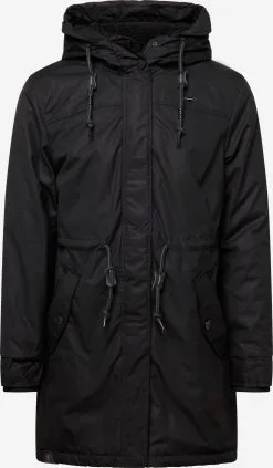 Voorkant 38 Parkas Tussenparka ELBA Dames Zwart