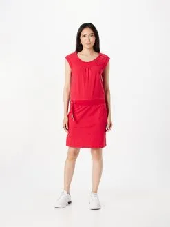 Ragwear Jerseyjurken Jurk Dames Bloedrood -Goedkope Ragwear winkel 98586509bd3703f1fe8445a3d9de6e67