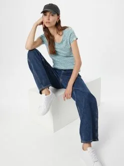 Ragwear T-shirts Shirt MINTT Dames Blauw -Goedkope Ragwear winkel 9d3be159bc5b70bf8765e07a5b579384