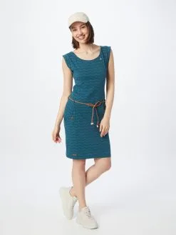 Ragwear Jerseyjurken Jurk Tagg Dames Petrol -Goedkope Ragwear winkel 9fc3474bc7b7dfba197912553245fc55