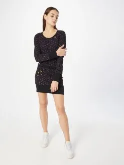 Ragwear Jerseyjurken Jurk ALEXA Dames Zwart -Goedkope Ragwear winkel a5eadd259651494ad6fa6d9418adfe85