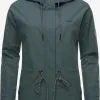 Ragwear Regenjassen Functionele Jas Urbanna Remake Dames Donkergroen