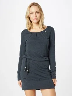 Ragwear Jerseyjurken Jurk ALEXA Dames Donkerblauw -Goedkope Ragwear winkel adec01a29d167ec425a3b744e875797d