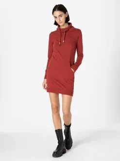 Ragwear Mini Jurken Jurk Ditik Dames Donkerrood -Goedkope Ragwear winkel b13196dda014461f3bcbd60673d20c5b