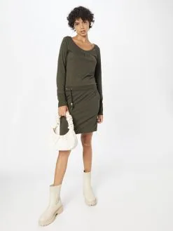 Ragwear Jerseyjurken Jurk PENELOPE Dames Olijfgroen -Goedkope Ragwear winkel b2ec7752f45a9d8b2d3f55282a98f120