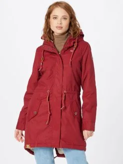 Ragwear Parkas Tussenparka ELBA Dames Rood -Goedkope Ragwear winkel b4ddef8db864ef59168e04e520b94753