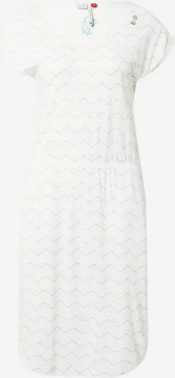 Ragwear Jerseyjurken Jurk LILITHE Dames Wit