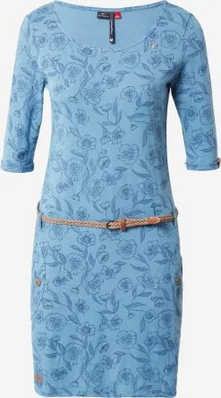 Ragwear Jerseyjurken Jurk TANYA Dames Navy / Smoky Blue