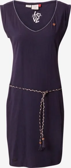 Ragwear Jerseyjurken Jurk SLAVKA Dames Navy