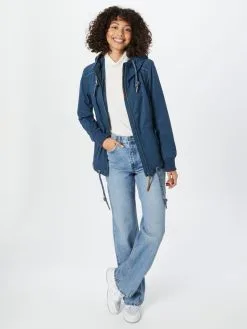 Ragwear Parkas Tussenparka DANKA Dames Blauw -Goedkope Ragwear winkel d685fbf1851d577fbd46016614bbad05