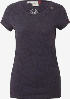 Ragwear T-shirts Shirt MINTT Dames Zwart Gemêleerd