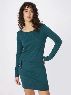 Ragwear Jerseyjurken Jurk ALEXA Dames Donkergroen -Goedkope Ragwear winkel dc80de66d5238588172bdd1f495d42ee