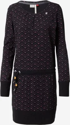 Ragwear Jerseyjurken Jurk ALEXA Dames Zwart