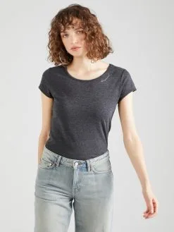 Ragwear T-shirts Shirt MINTT Dames Donkergrijs -Goedkope Ragwear winkel e215808275aa771a510aff264b90a65e