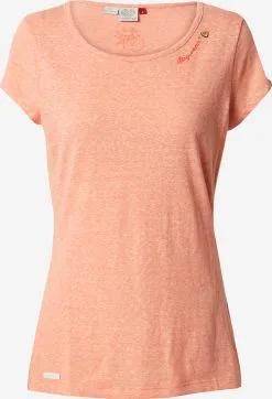 Ragwear T-shirts Shirt Dames Oranje / Zalm Roze