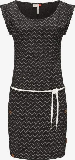 Ragwear Zomerjurken Zomerjurk Tag Zig Zag Dames Zwart