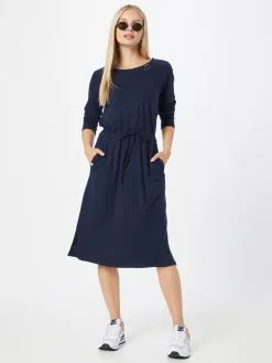Ragwear Midi Jurken Jurk GAMINI Dames Navy -Goedkope Ragwear winkel eb0b72f8220cce43a72d921964f77b3f
